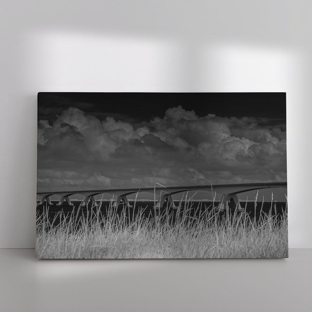 Werk aan de Muur 678820 Zeelandbrug over de Oosterschelde Ad Van Koppen Fotografie 1200x1200 Werk als canvas landscape pinterestSquarePin - Foto aan de muur